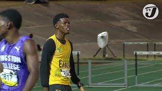 ISSA/GraceKennedy Boys and Girls Champs 2025 - Kishawn Hoffman Wins Class 1 Boyz 400m Hurdles Final
