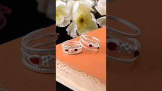 Stylish silver toe ring design 2023 #viral #new #silver #beautiful design youtubeshorts