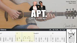 APT. - ROSÉ & Bruno Mars | Fingerstyle Guitar | TAB + Chords + Lyrics