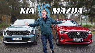 2024 Mazda CX-80 vs Kia Sorento Facelift: Wer bietet mehr? - Review, Fahrbericht, Test