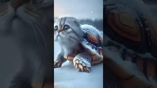 Cat Vs Turtle Animal Fusion Ai  #animals #fusion #hybrids #cat #turtle  #shorts