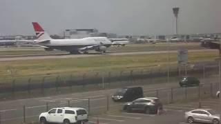 British Airways 747-400 (Negus livery) Takeoff at Londin Heathrow