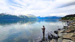 24 Hours in Valdez Alaska | Fishing & Truck Camping and Sleep by The Road