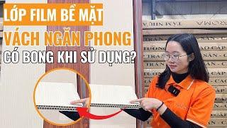 Lớp phủ film bề mặt Vách ngăn phòng khách nhựa giả gỗ dùng lâu có bị phồng bong tróc không? | Haroma