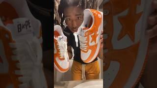 A Bathing Ape Bape Sta Low Orange Unboxing Review #share #shorts #sneakers #bape #bapesta