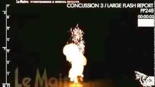 Concussion 3 Large Flash Report Stage Pyrotechnic Demo LeMaitre