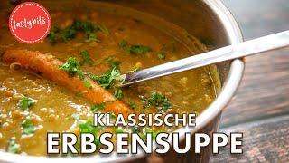 Oma's Erbsensuppe mit grünen Erbsen, Kartoffeln & Speck  - so wird sie perfekt!