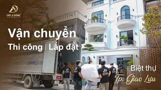 Biệt thự KĐT thành phố Giao Lưu - Hoàn thiện nội thất gỗ óc chó