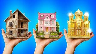 Poor vs Rich vs Giga Rich Doll Hacks  Poor Barbie Becomes Rich