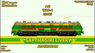 New BUT Classic "SAPTHAGIRI LIVERY" - #wap4 from AJJ Electric loco shed 2d side Illustration #22665