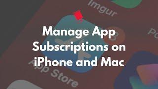 How to Manage and Cancel App Subscriptions on iPhone and Mac