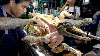 Thailand Street Food Grilled Crocodile Meat