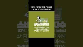 '물가', '물가상승률', '소비자물가지수' 이게 다 뭐야?