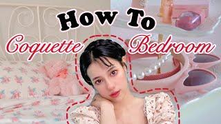 How To Coquette Aesthetic BEDROOM | Bedroom Makeover Transformation | Soft & Ethereal