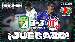 HIGHLIGHTS | León 3-3 Toluca | Liga Mx - CL2025 J6 | TUDN