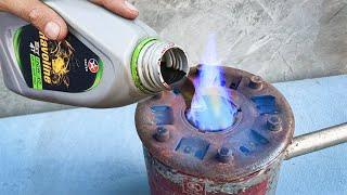 DIY SECRET STOVE – Oil Burner for Home Cooking and Survival!