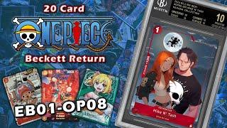 20 Card Beckett Grading Return - EB01 Through OP08 | LABOOOOOONN! | One Piece TCG