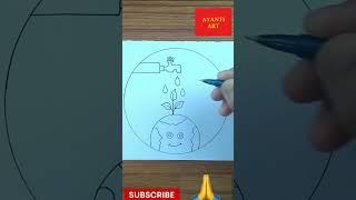 World Environment Day Drawing || Save Environment Drawing || Save Tree Save Earth Drawing ||