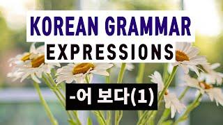 Korean Grammar Expressions : -어 보다(1)