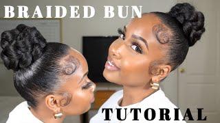 How To: Braided Bun Tutorial || Natural Hairstyles