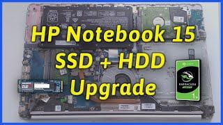 #hp  Notebook 15- da0326TU NVMe SSD & HDD upgrade