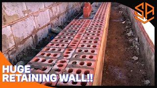 HUGE RETAINING WALL!!