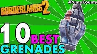 Top 10 Best Regular, Unique and Legendary Grenade Mods in Borderlands 2 (Grenade Types) #PumaCounts