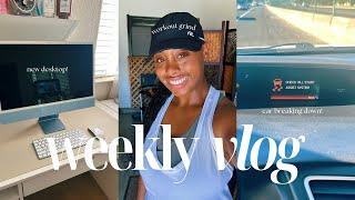 weekly vlog | my car broke down, mini amazon tech haul, catching up w/t old friend + NEW IMAC!