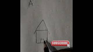 #shorts #viral A = House #art  easy drawing from S.P Art