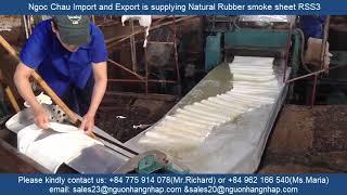 the process of manufacturing natural rubber smoke sheet RSS3