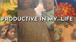 A PRODUCTIVE DAY IN MY LIFE Realistic weekly Routine,Grocery Haul,Fruits Washing,Cooking |SAHM Vlog