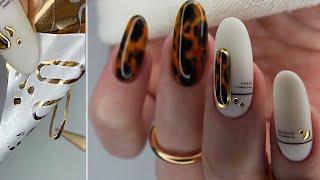  Черепаховый принт на ногтях / Декор из фольги / Маникюр с фольгой / Tortoise shell nail art