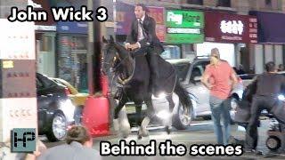 'John Wick 3' - Behind The Scenes - Keanu Reeves Goes Horseback Through The Streets of NY