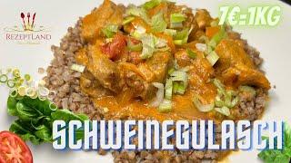 Schweinegulasch mit Soße. Eines der besten Rezepte zum Kochen von Schweinefleisch #rezeptland