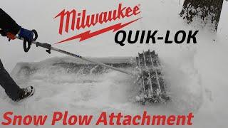 Snow Shovel OR Milwaukee Rubber Broom Quik-Lok Attachment? HOW QUIK DOES IT PLOW THROUGH THE SNOW?