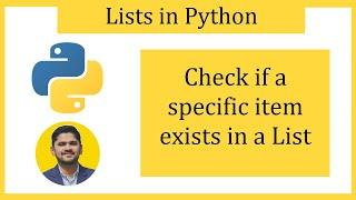 Check if a specific item exists in a Python List