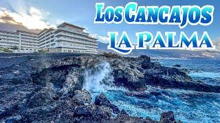 Los Cancajos La Palma Walk Through 4K / Beach H10 Taburiente Hotel Bars Restaurants Shopping