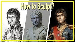 How to sculpt a bust with Epoxy and Polymer clay. (1/10 Marshal Soult)