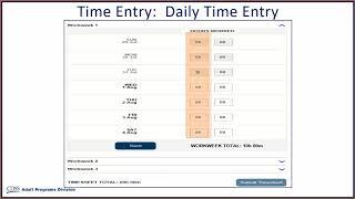 Time Entry for Providers