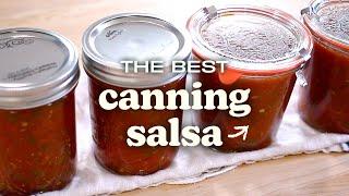 Salsa canning recipe with FRESH tomatoes (& how to SAFELY customize canned salsa!)