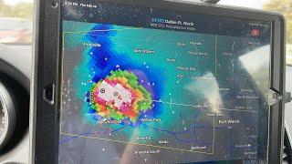 Severe Storm NW of Fort Worth TX live.