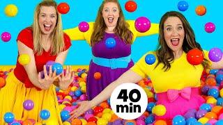 Ball Pit Party + More Kids Songs 🟡🟣🟢🟠 | Bounce Patrol Compilation