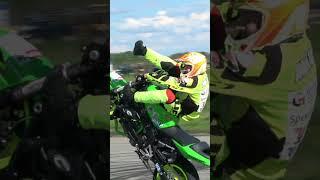 Stunt riding jump on the seat - amazing skills