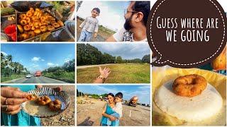 CAN U GUESS WHERE WE ARE GOING??ROAD SIDE BREAK FAST | SUANSH 1ST TRIP TO THIS PLACE | KANNADA VLOGS