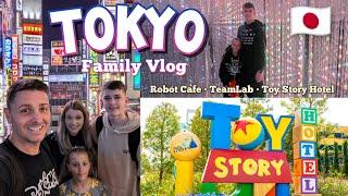 Tokyo Day 1  Family Holiday In Japan | Toy Story Hotel | TeamLab Borderless | Robot Cafe