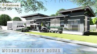 Project #8: 4 BEDROOM + OFFICE | BUNGALOW HOUSE DESIGN | CONTEMPORARY HOUSE DESIGN| 'Design Concept'