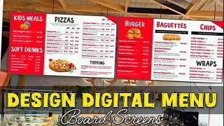 DESIGN TRENDING DIGITAL MENU BOARD & SCREENS FOR RESTAURANTS