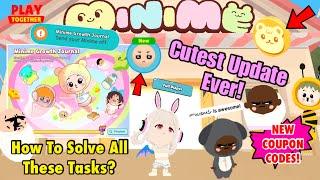 Super Cute Update! How To Solve All Minime Growth Journal? Teddy Bear Coins? #playtogether