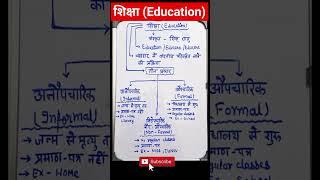 औपचारिक शिक्षा |अनौपचारिक शिक्षा | गैर-औपचरिक शिक्षा #kvs #dsssb #ctet #shorts #viral