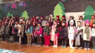 Liam's kindergarten class performs jingle bells
